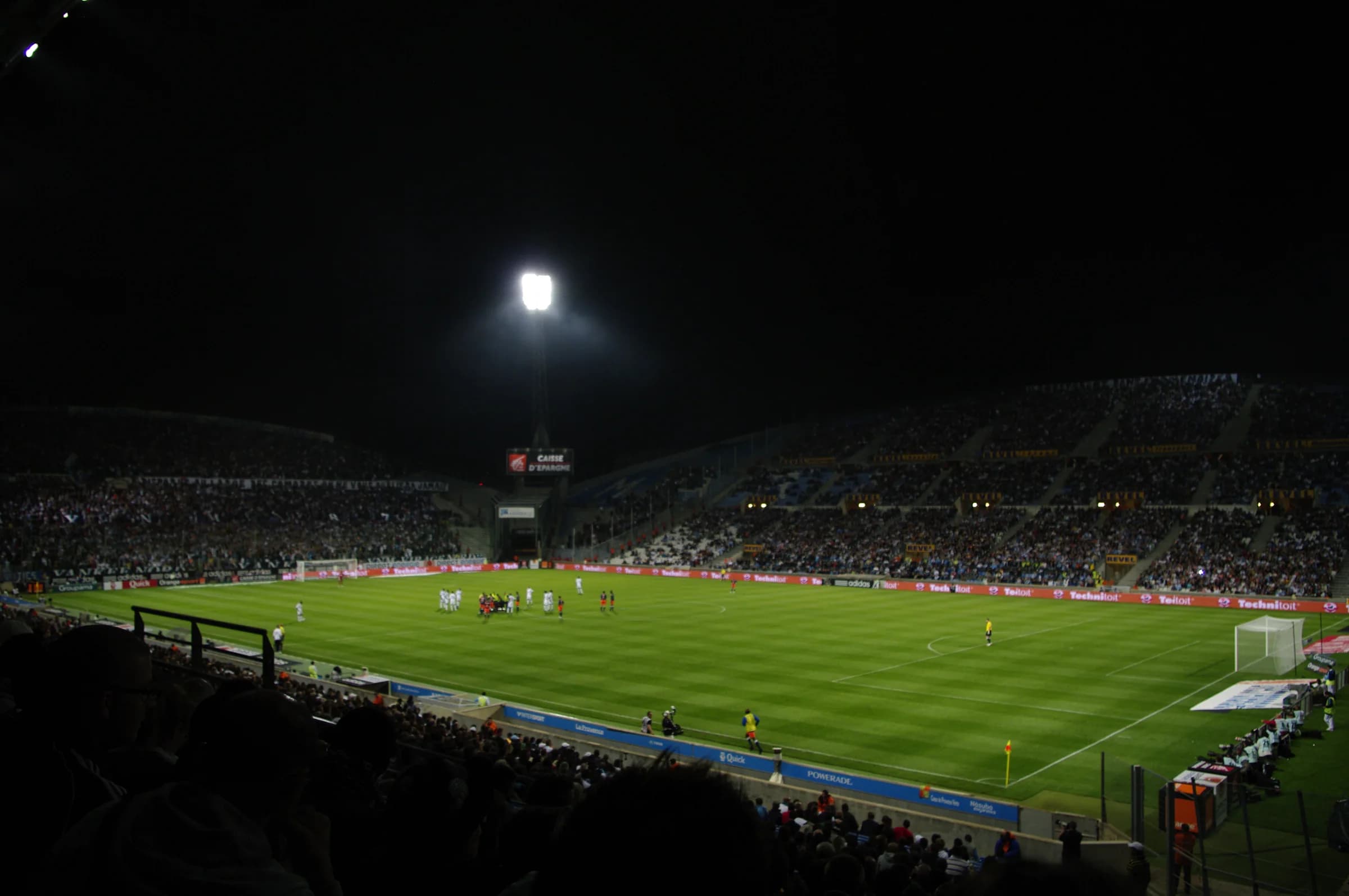 Match OM–Montpellier au Stade Vélodrome.