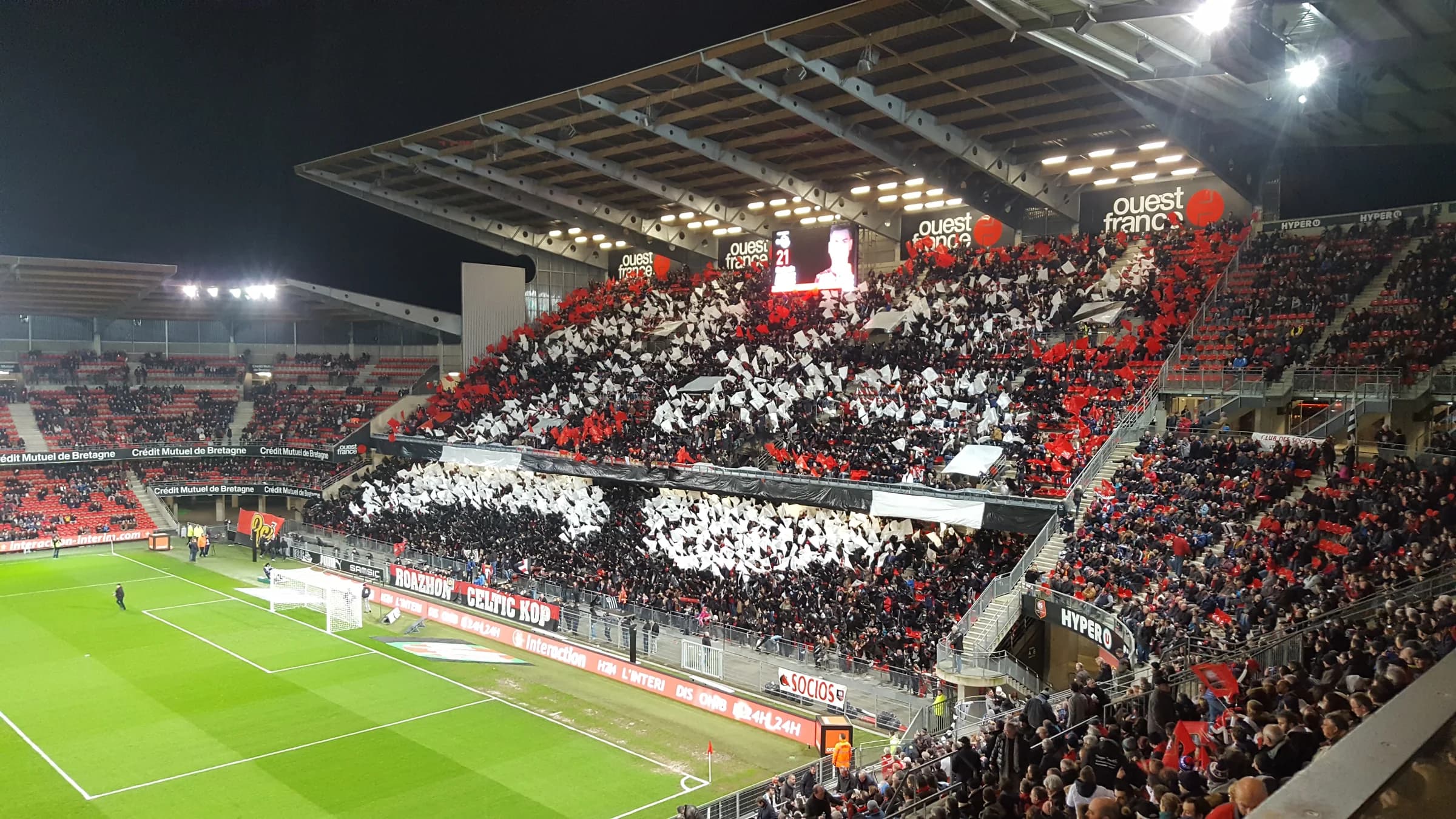 Tifo du Roazhon Celtic Kop pour les 25 ans du groupe.